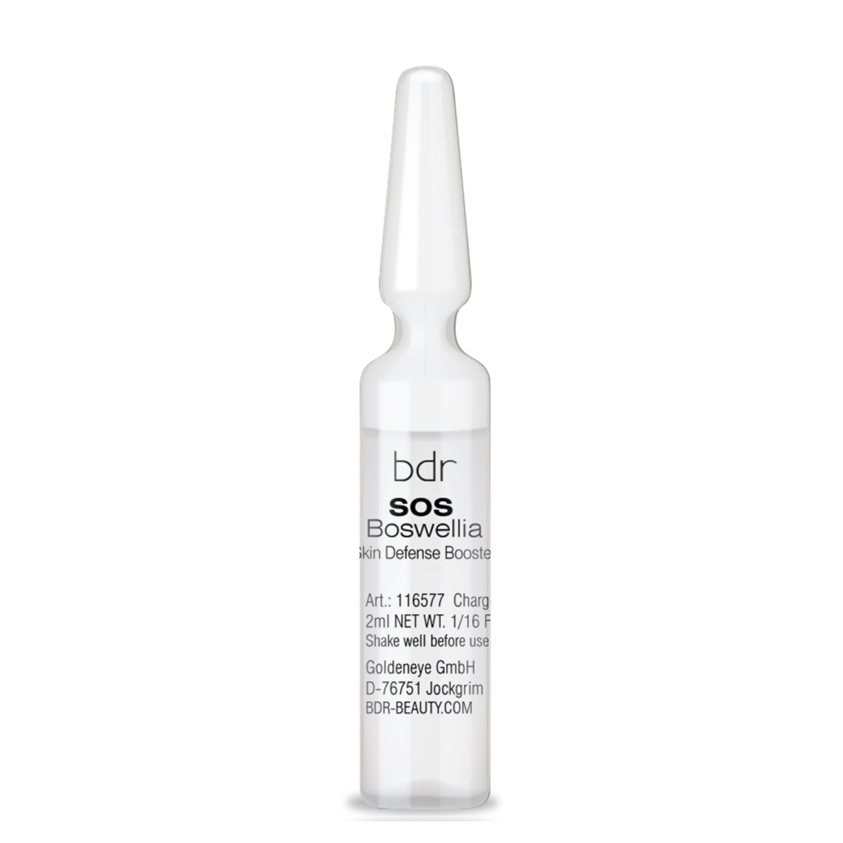 BDR SOS Boswellia Ampoule – Professionellt serum för microneedling och elektroporation.