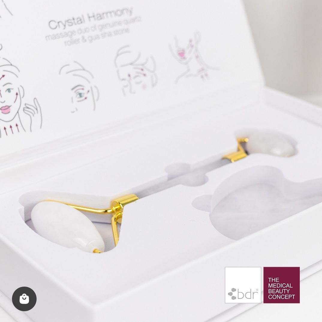 BDR Crystal Hormony massage duo Gua Sha Stone luxurious box.