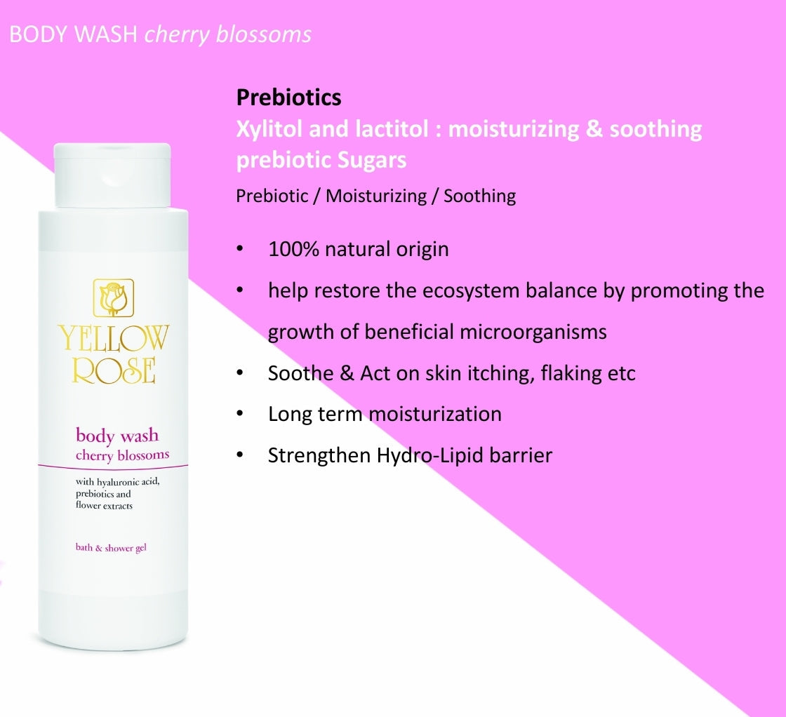 Yellow Rose Body Wash Cherry Blossoms 400 ml