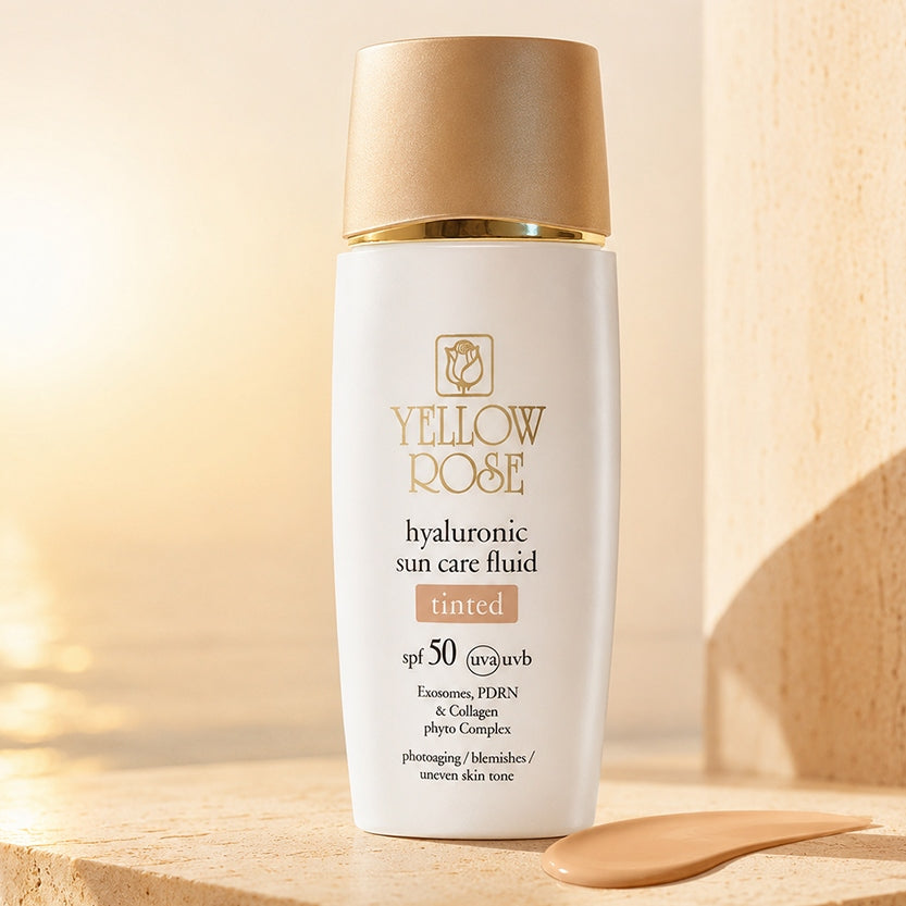 Yellow Rose SPF50 Tinted Light och Medium med naturligt matt finish