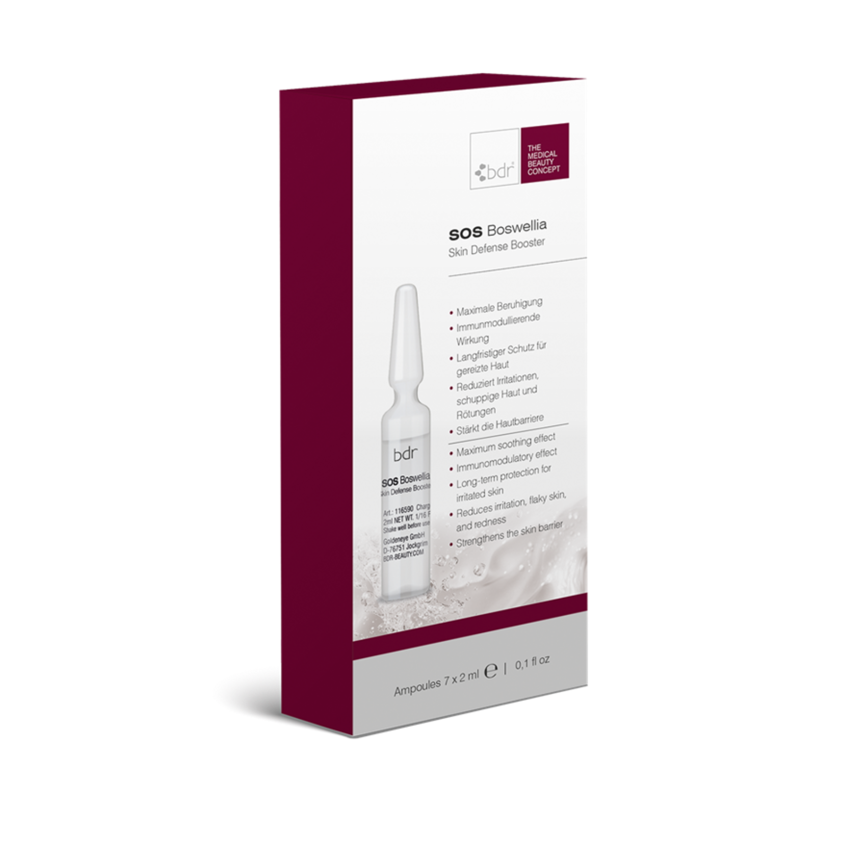 BDR SOS Boswellia Skin Defense Booster – Serum för känslig hud och irritation.