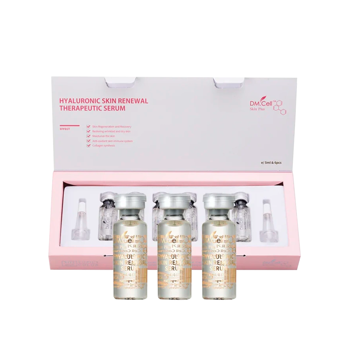 DM.Cell Hyaluronic Skin Renewal Serum med hyaluronsyra 6 x 5 ml