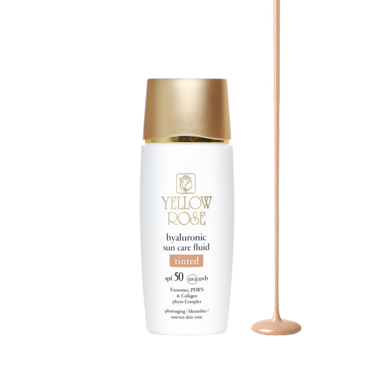 Yellow Rose Hyaluronic Suncare Fluid SPF50 Medium för olivfärgad hud