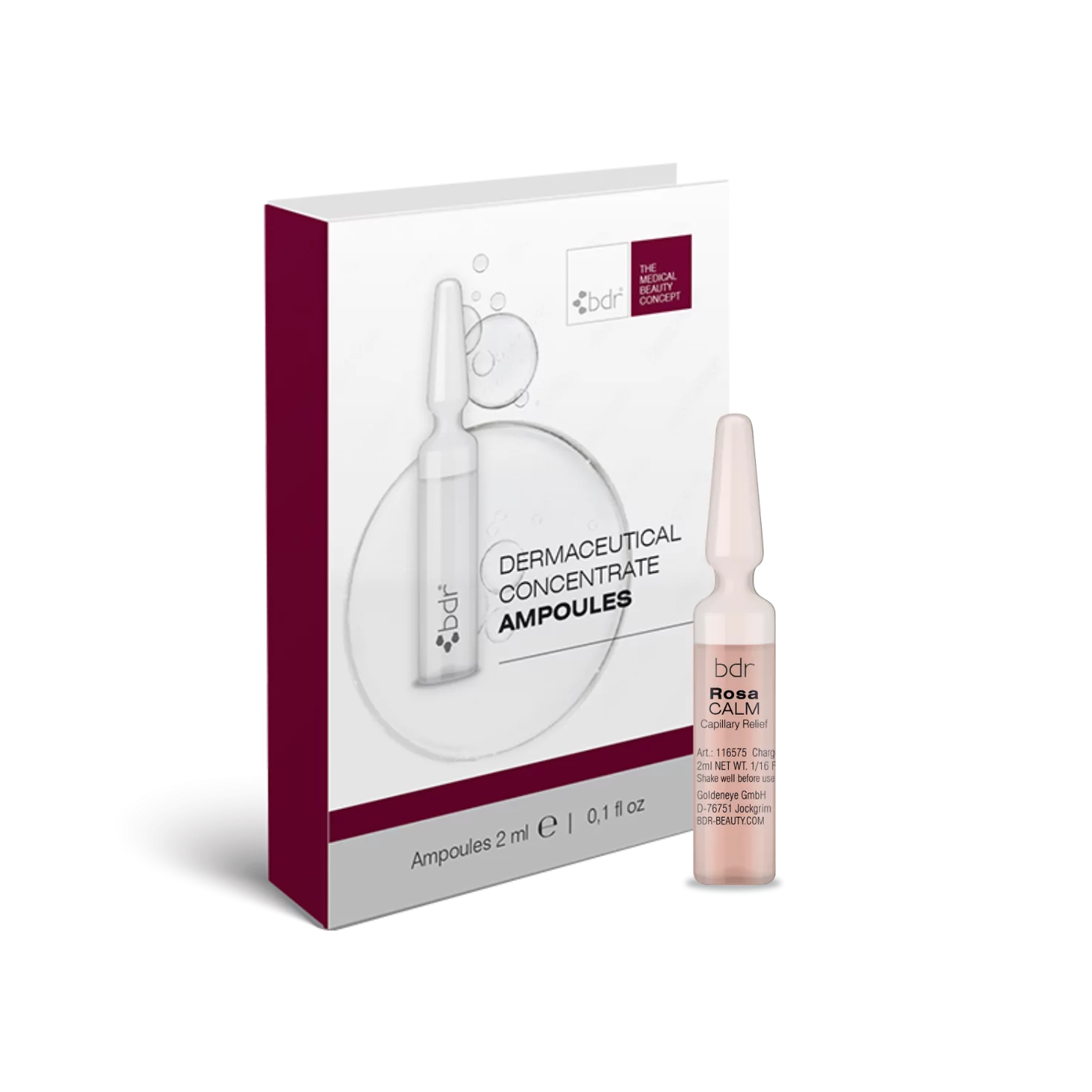 BDR Rosa Calm – Professionellt serum för känslig hud och rodnad, idealiskt för microneedling och elektroporation.
