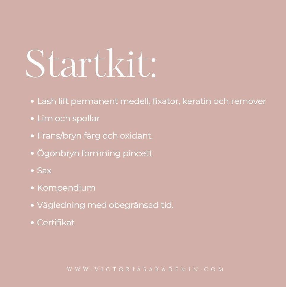 Start kit för lash lift kombokurs